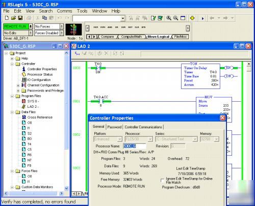 Ab plc-5/30B/c complete sys. plastcmolding mdl, tested