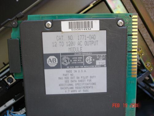Ab plc-5/30B/c complete sys. plastcmolding mdl, tested