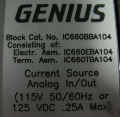 3 - ge fanuc genius i/o blocks IC660BBD101 IC660BBA104