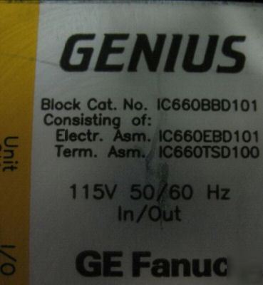 3 - ge fanuc genius i/o blocks IC660BBD101 IC660BBA104