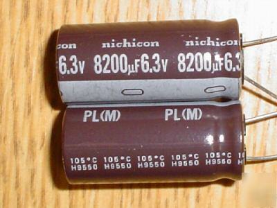 50P 6.3V 8200UF nichicon radial capacitors low esr 105C