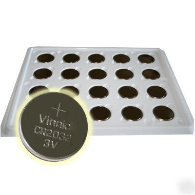 20 CR2032 DL2032 3V lithium coin batteries tray $7.95 