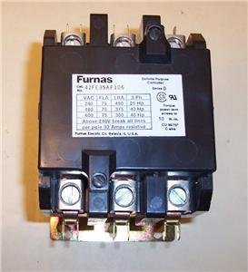 New furnas 42FE35AF106 contactor condition 75FLA 600V