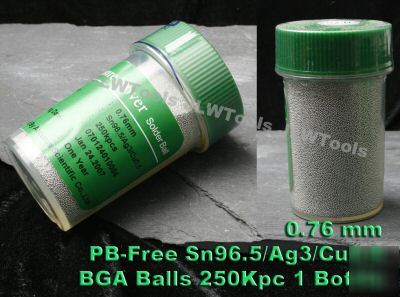 Pb free bga solder ball reballing balls 0.76MM 250K btm