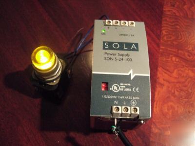 Sola power supply sdn 5-24-100 24 vdc 5 amp output