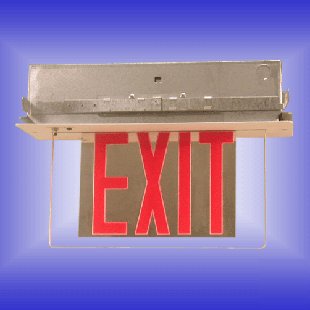 Led exit sign / emergency lighting light, E10CRR-wht