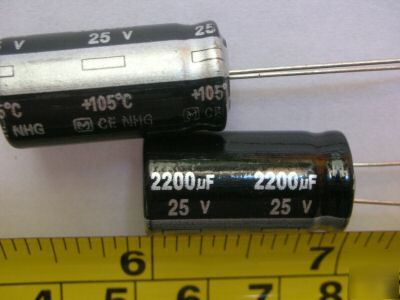 New 12PCS, 25V 2200UF radial electrolytic capacitors 
