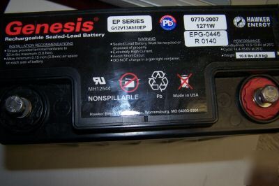New genesis 12 volt battery / 13 a (0770-2007 G13EP)