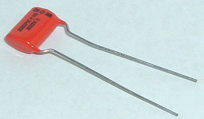 Orange drop capacitors ~ .1UF 200V 10% sprague (10)