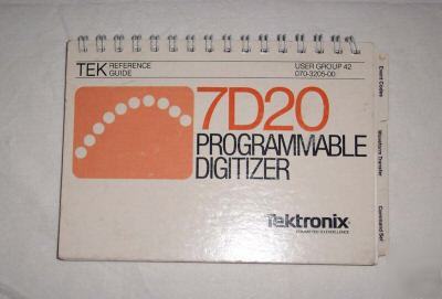 Tektronix 7D20 programmable digitizer manual