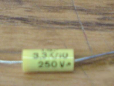 100 pcs arco 250V .0033UF axial mylar capacitor