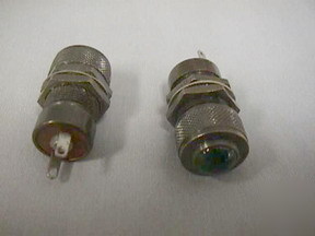 2 military/aircraft panel mount indicator lamp holders