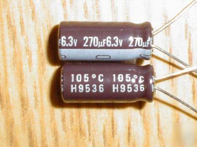 200P 6.3V 270UF nichicon radial capacitors low esr 105C