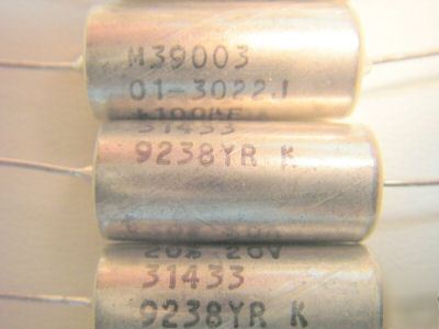 M39003/01-3022, mil-spec capacitor, 100 uf, 20%, 20V