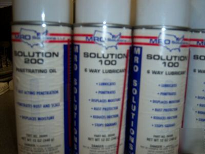 Mro solutions 100-6 way lubricant &200-penetrating oil