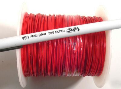 Silver & ofhc copper solid wire 28AWG red tefzel 1000FT