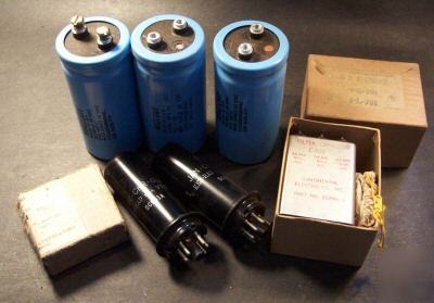 Mallory capacitors filter tubes fuses asst'd components