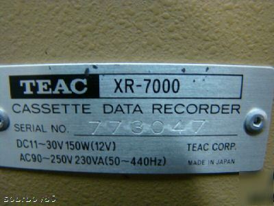 Teac xr-7000 21 channel fm vhs tape recorder