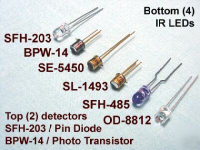 ( 13 pc set ) infrared ir experimenter leds / detectors