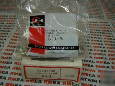 New cutler hammer contact kit 6-1-3 3 pole size 0