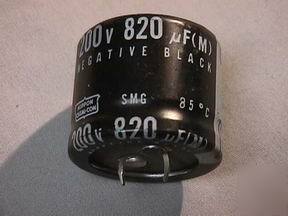 5 nippon electrolytic capacitors 820UF 200V