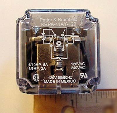 Potter & brumfield relay ~ 5 amp 120VAC p&b relays (1)