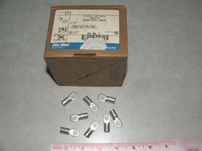 New 195 t&b stakon uninsulated ring terminals 1/4 bolt