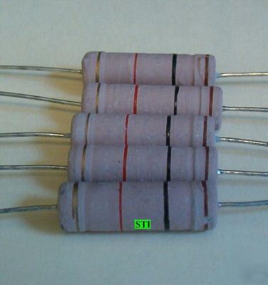 Resistors 1 kohm 5W 5 watt - 5 % lot of 5 w/bonus 