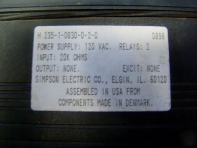 Simpson hawk H235 digital panel meter H235-1-0830-0-2-0