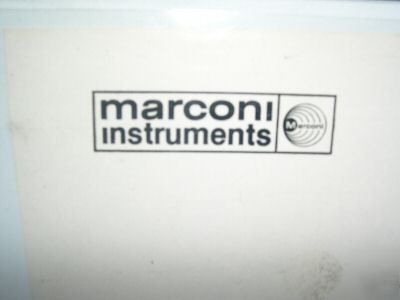 Marconi operating. inst. white noise type oa 1249B