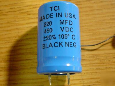 New 25PCS tci 450V 220UF snap-in capacitors 105C 