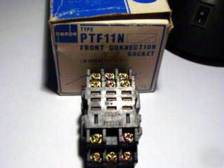 Lot of 10, omron, PTF11N, relay socket, 11 pin blade
