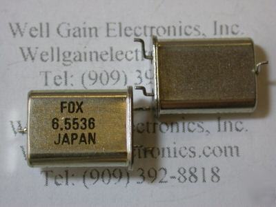 New fox 6.5536 mhz xtal 3 pin smd hc-49U lot