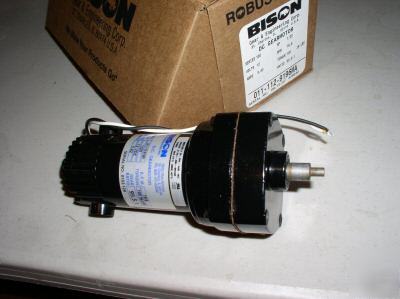 Bison motor geared 12 v dc 100 in lbs very robust