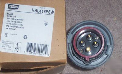 Hubbell HBL416P6W male plug pin & sleeve 3 pole 4 wire