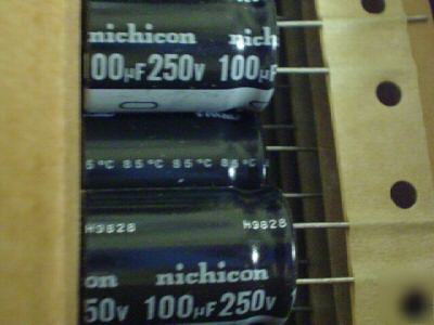New 250 nichicon 250V 100UF radial capacitors 