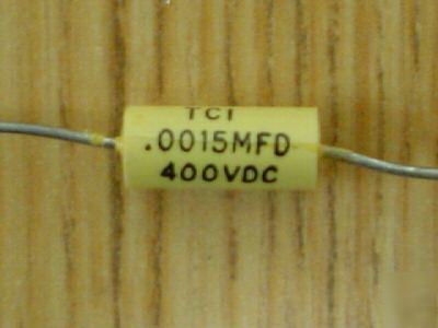 New 25PCS 400V .0015UF tci axial mylar film capacitor 
