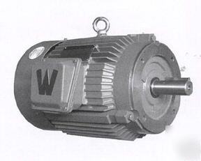 New 5 hp electric motor, c flange footless