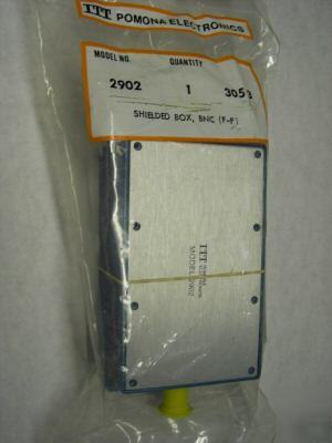 Pomona aluminum box with cover bnc female connectors