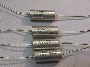 4 10UF 10% 75V MIL39003 axial tantalum capacitors