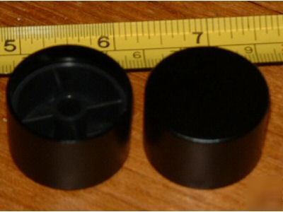 4 satin black finish aluminium knobs 32MM diameter