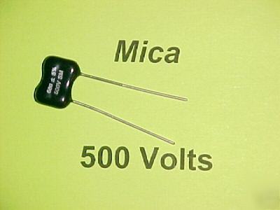 800PF @ 500 volt dipped silver mica capacitors qty=11