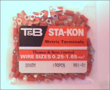 Bag of 100 t&b sta-kon 5MM ring crimps (75P post uk)