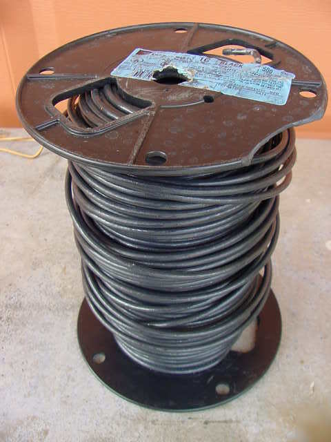 Partial spool insulated wire black 10 awg
