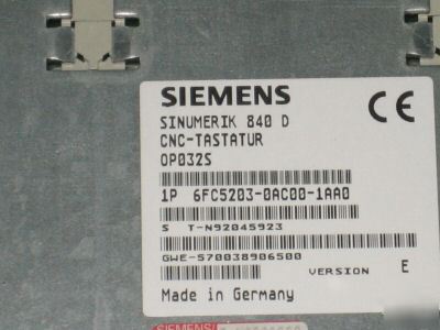 Siemens 840D cnc tastatur 6FC5203-0AC00-1AA0