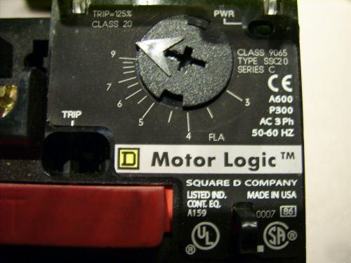 Solid state overload relay sqd motor logic 9065SSC20