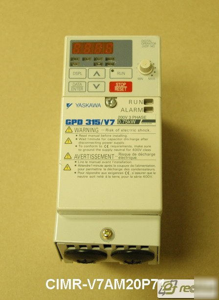 Yaskawa cimr-V7AM20P7 V7 gpd 315/V7 ac drive 1.0HP 230V