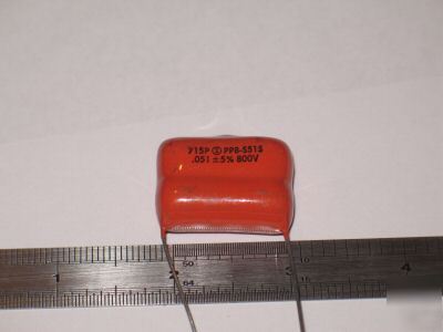 10 sprague orange drop capacitors .051UF 800V 715P lot 