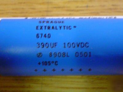 25 sprague 100V 390UF 105C low esr radial capacitors