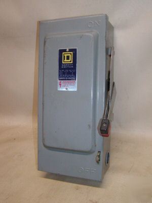 Square d safety switch 30 amp cat. no h-361 used